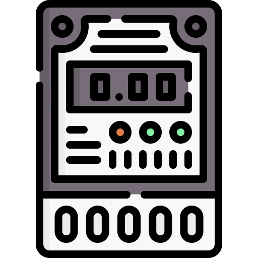Electric meter construction and tools electric meter technology icon Electric meter construction and tools electric meter technology icon