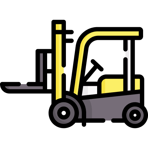 Forklift shipping and delivery vehicle transportation icon Forklift shipping and delivery vehicle transportation icon