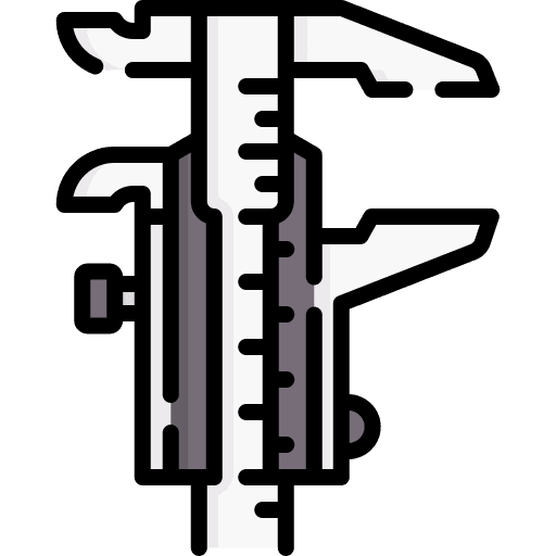Caliper utensil construction and tools vernier caliper icon Caliper utensil construction and tools vernier caliper icon