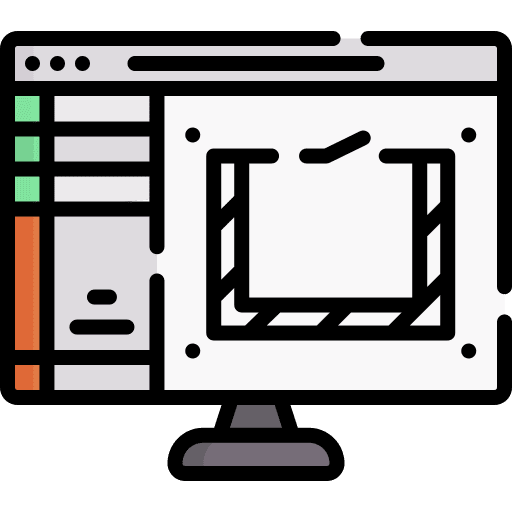 Monitor computer screen engineering icon Monitor computer screen engineering icon