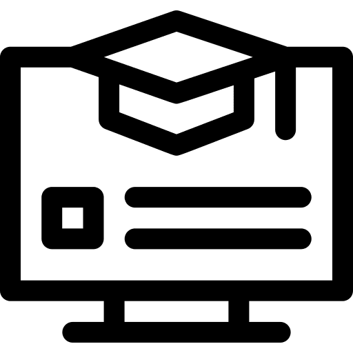 Online course student online course learning icon
