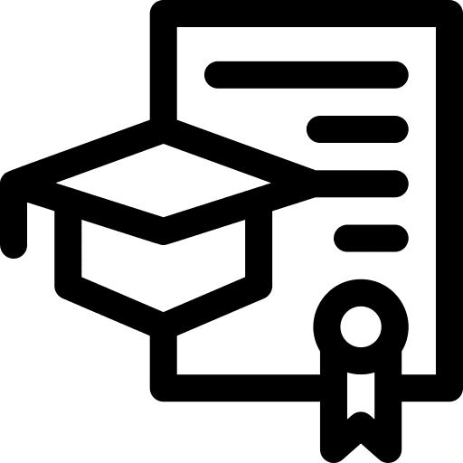 Certificate education certification files and folders icon