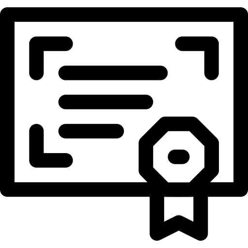 Certificate patent education badge icon
