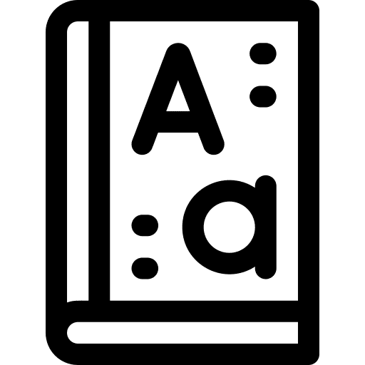 Dictionary learning book manual icon Dictionary learning book manual icon