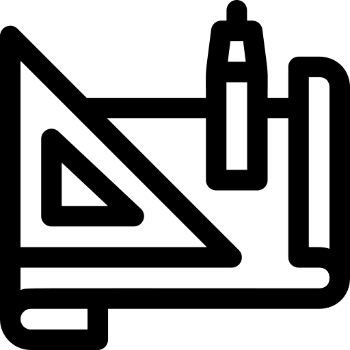 Draft project pencil art and design icon