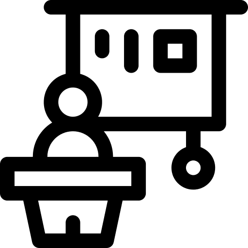 Lecturer tutor trainer education icon