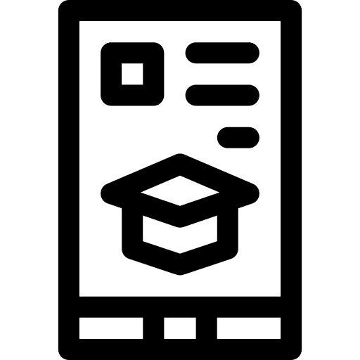Online learning online ebook mobile icon