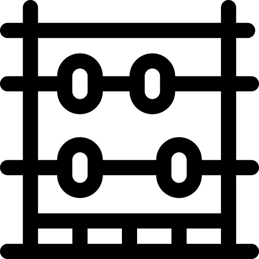 Abacus stationery maths education icon Abacus stationery maths education icon