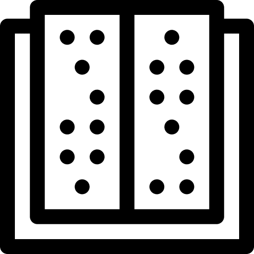 Braille handicapped book blind icon Braille handicapped book blind icon