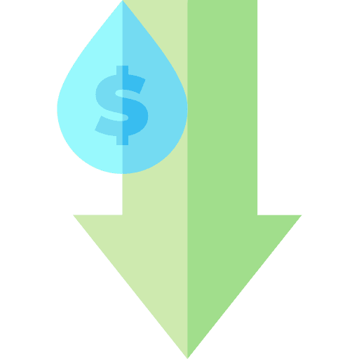 Drop dollar water drop icon
