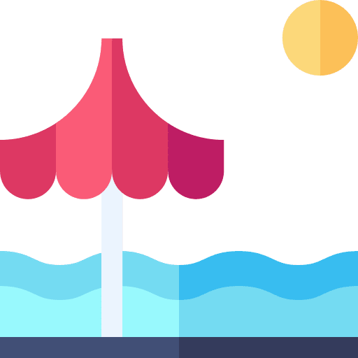 Beach sunset weather nature icon Beach sunset weather nature icon