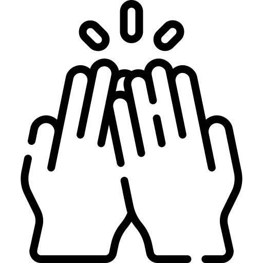 High five friends friendship salutation icon