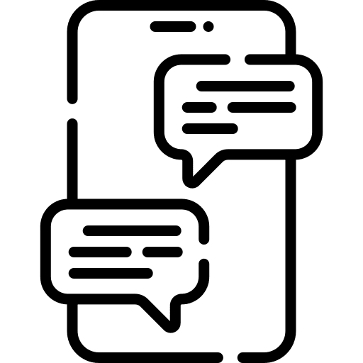 Chat smartphone dialogue communications icon Chat smartphone dialogue communications icon