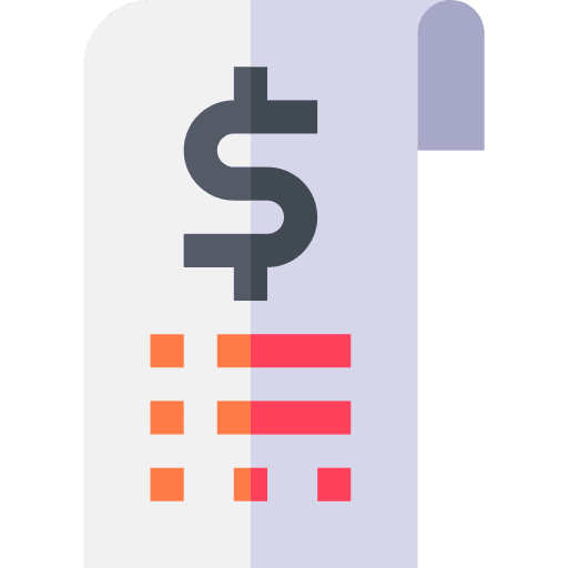 Bill dollar invoice store icon
