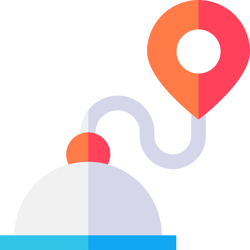 Tracking order food location tracking icon