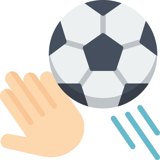 Goalie football ball hand icon Goalie football ball hand icon