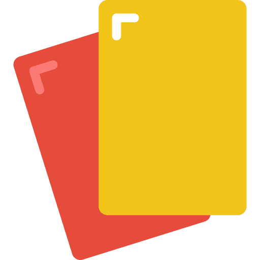 Red card sports and competition yellow card soccer icon