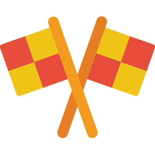Flags game referee sports and competition icon Flags game referee sports and competition icon