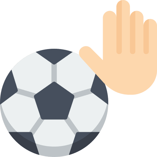 Hand hand rules ball icon Hand hand rules ball icon