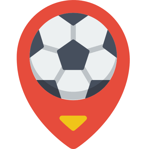 Location pin football ball soccer icon Location pin football ball soccer icon