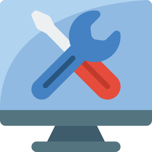 Repair repair electronics wrench icon