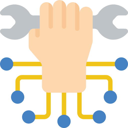 Technology hands and gestures edit tools tech service icon