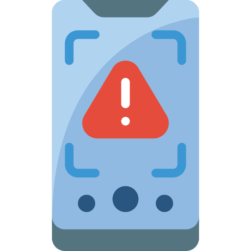 Smartphone alert smartphone communications icon