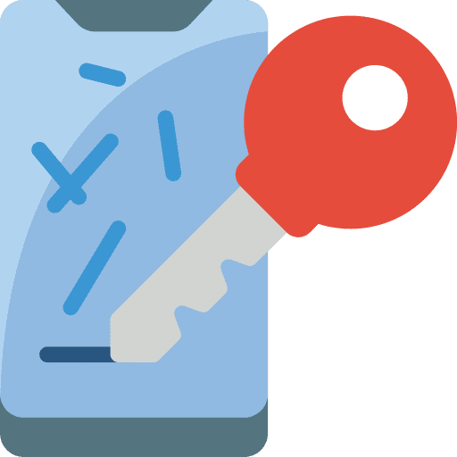 Smartphone electronics screen scratch icon