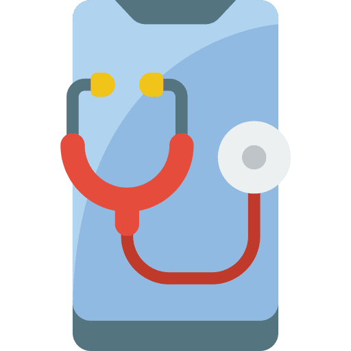 Phonendoscope app stethoscope mobile phone icon