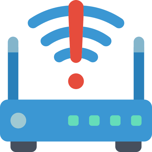 Router device alert networking hosting icon