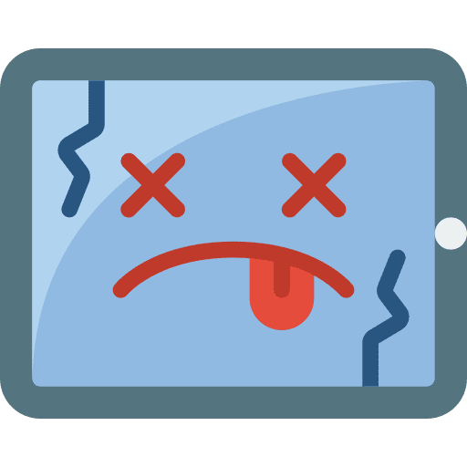 Tablet smart devices broken dead icon