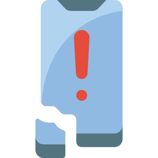 Broken telephone call broken mobile phone icon