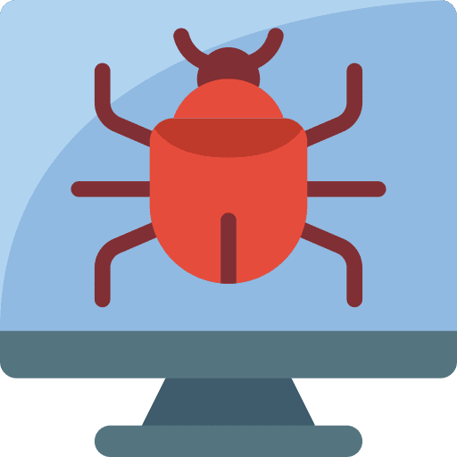 Computer security electronics bug icon