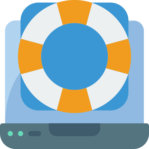 Laptop support help technical support icon