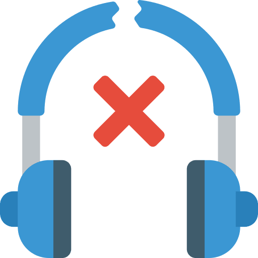 Music headphones electronics broken audio headphones icon