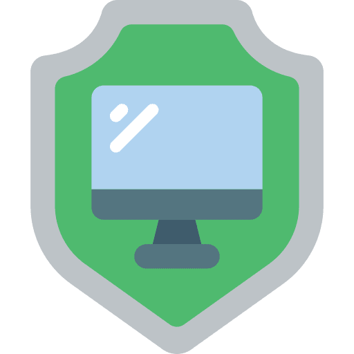 Shield device protect monitor icon