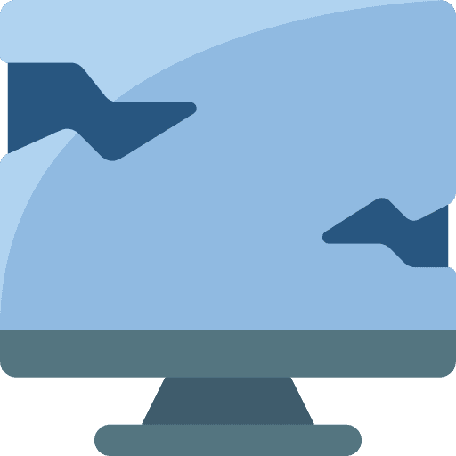 Cracked smash display electronics icon