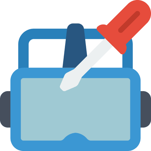 Headset screwdriver virtual reality electronics icon