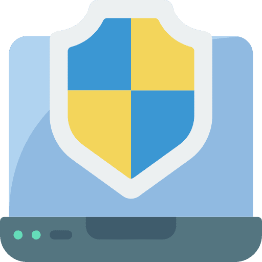 Laptop antivirus laptop security icon