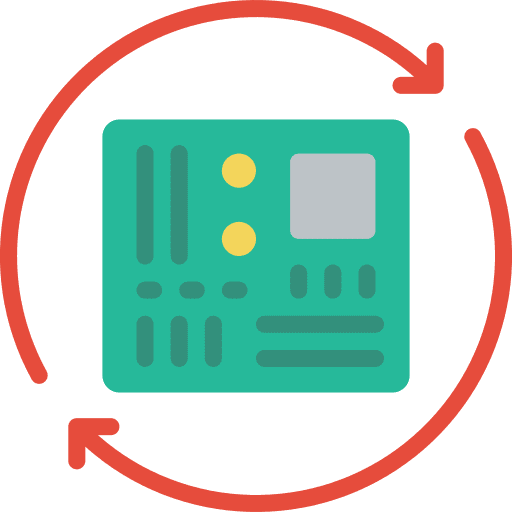 Motherboard chip computer device icon