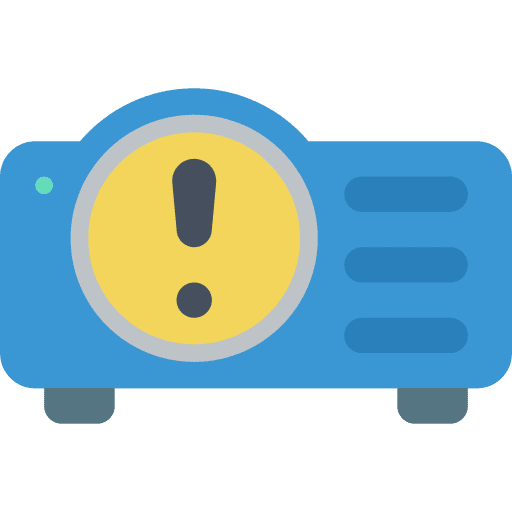 Projector error damage projector icon