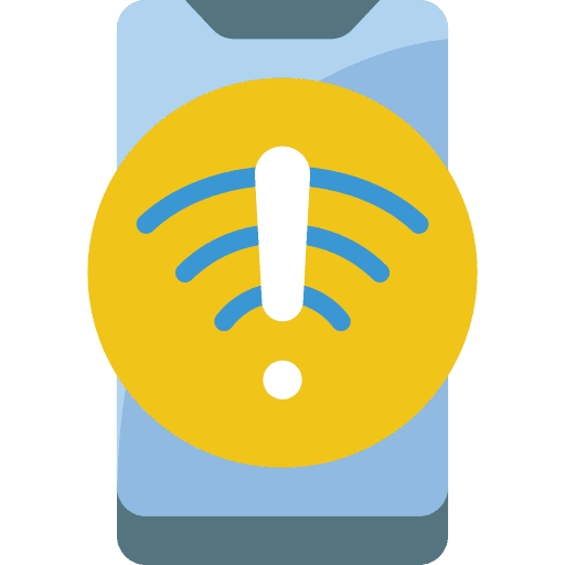 Smartphone electronics signal alert icon