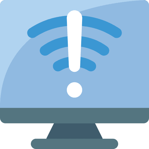Computer screen electronics error icon