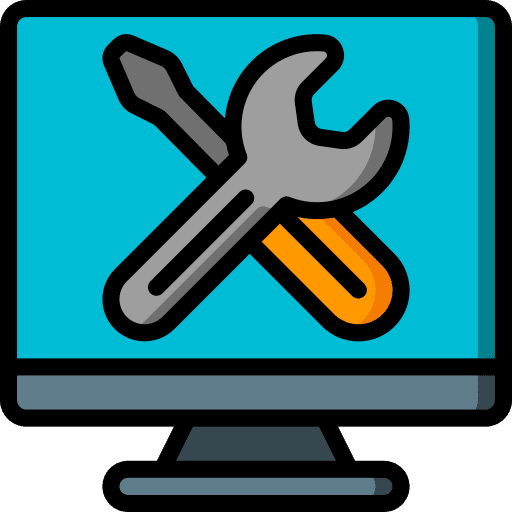 Repair electronics tools wrench icon