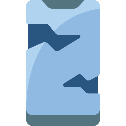 Smartphone mobile phone cracked electronics icon