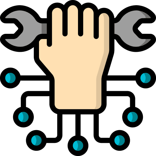 Technology hands and gestures repair edit tools icon