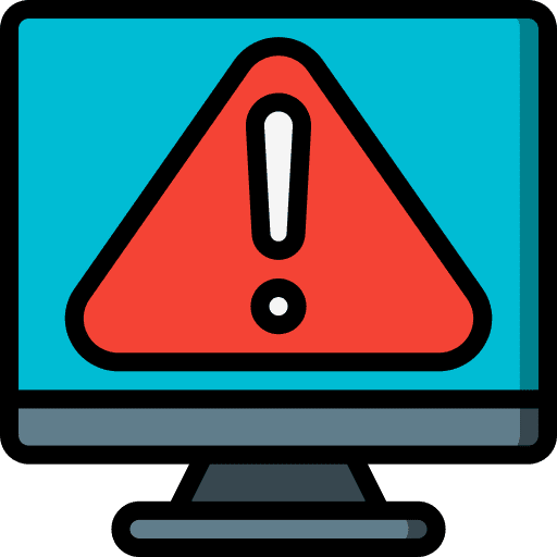 Computer electronics error alert icon