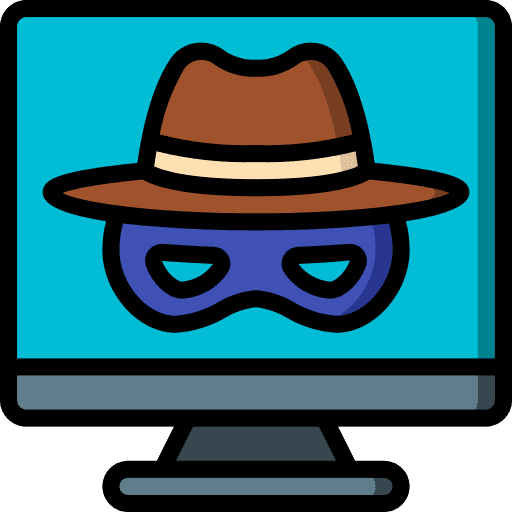 Hacker electronics hacker cybercrime icon