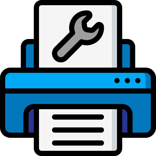 Printer spanner repair technology icon