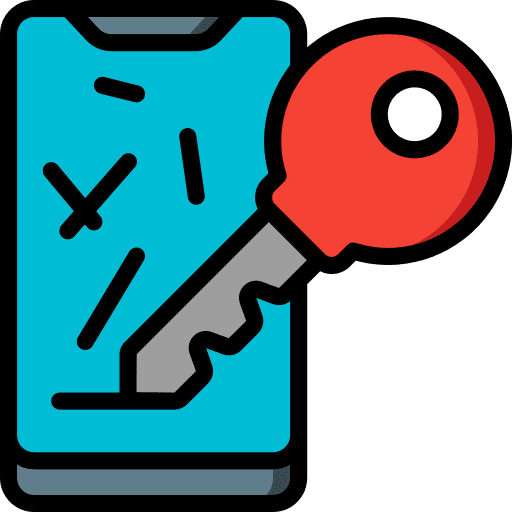 Smartphone damage mobile screen icon